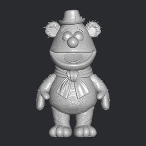 Fozzie Bear dei Muppet file stl stampa 3D, file di stampa 3D, miniatura, supereroe, gioco, cartone animato, personaggio dei fumetti, stampabili, decorativo