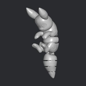 Flexi Umbreon Pokemon file stl stampa 3d, file di stampa 3d, miniatura, supereroe, gioco, cartone animato, action figure di fumetti, stampabili, decorativi