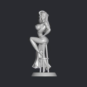 Statua Jessiki Rabbit plik stl druk 3d, plik wydruku 3d, miniatura, superbohater, gra, kreskówka, komiksowa figurka akcji, blat stołu, dekoracyjna