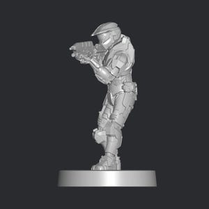 Halo Master Chief stl plik druk 3d, plik wydruku 3d, miniatura, superbohater, gra, kreskówka, komiksowa figurka akcji, materiały do wydrukowania, dekoracyjne