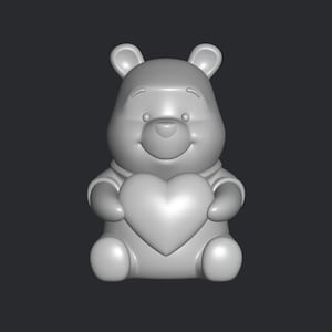 Winnie The Pooh San Valentino file stl stampa 3d, file di stampa 3d, miniatura, supereroe, gioco, cartone animato, action figure di fumetti, stampabili