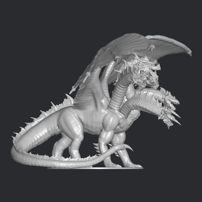 Ancient Tiamat Stl File 3d Printing, 3d Print File, Miniature, Super Hero, Game, Cartoon, Comic ...