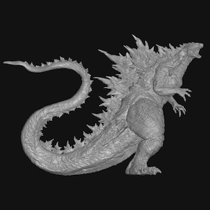 Furious Godzilla stl-bestand 3D-printen, 3D-printbestand, miniatuur, superheld, spel, cartoon, komische actiefiguur, printables, decoratief