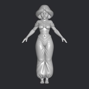 Jasmin von Aladin Disney stl Datei 3d Druck, 3D Druck, 3d Stl, Superheld Figur, Spiel, Comic, Actionfigur, Miniatur, dekorativ