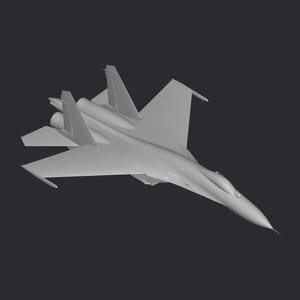 Radziecki samolot Suchoj Su-27 plik stl druk 3d, plik wydruku 3d, miniatura, superbohater, gra, kreskówka, komiksowa figurka akcji, materiały do druku