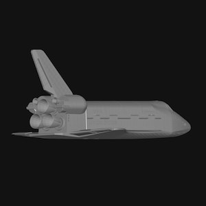 Transbordador espacial con paquete de refuerzo, archivo stl, impresión 3D, archivo de impresión 3D, miniatura, superhéroe, juego, dibujo animado, figura de acción de cómic, imprimibles