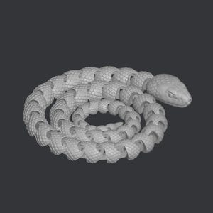 File stl di serpente articolato per stampa 3D, file di stampa 3D, miniatura, supereroe, gioco, cartone animato, action figure di fumetti, stampabili, decorativi