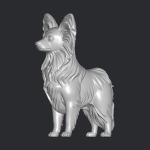 Papillon Dog figure stl file 3d printing, 3d print file, miniature, superhero, game, cartoon, comic action figure, printables, gift, decor