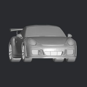 Porsche 911 Gt3 Stl-Datei 3D Druck, 3D Druckdatei, Miniatur Superheld, Spiel, Cartoon, Comic Actionfigur, Printables, dekorativ