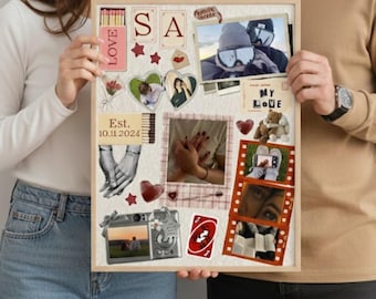 Editable Couple Playing Card Template, Personalized Photo Card, Lucky Love Print, DIY Canva Frame, Instant Download