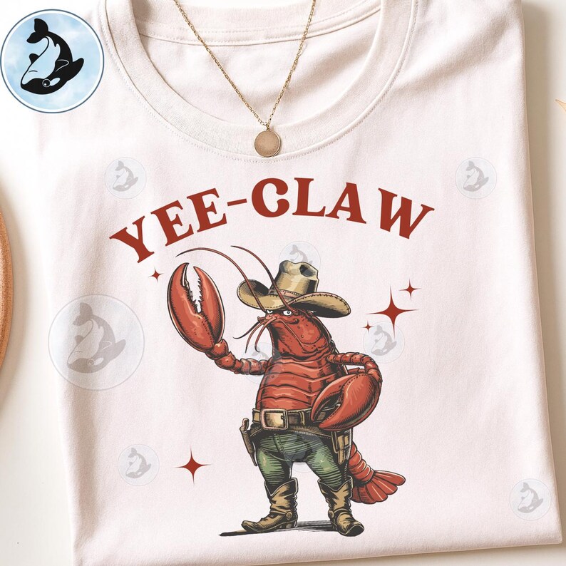 Yee-claw Crawfish PNG | Southern Humor Cowboy Lobster Design | Country ...