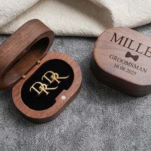 Groomsmen Gifts, Personalized Groomsmen Cufflinks, Custom Initial Cufflinks For Groomsmen, Groomsmen Proposal, Bachelor Party Gifts
