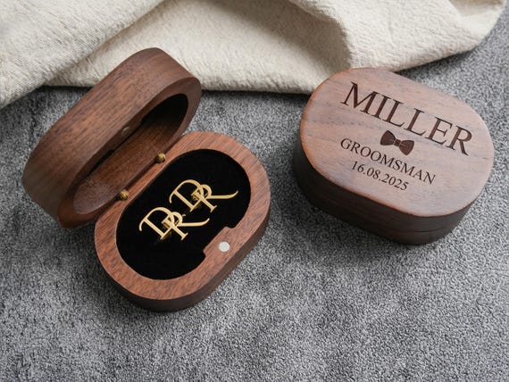 Groomsmen Gifts, Personalized Groomsmen Cufflinks, Custom Initial Cufflinks For Groomsmen, Groomsmen Proposal, Bachelor Party Gifts