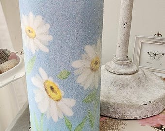 Vela vintage, decoración estilo shabby chic para casa de campo.