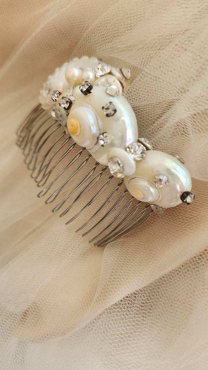 Seashell Comb Real Seashell Headpiece for Bride Hair Comb - Etsy
