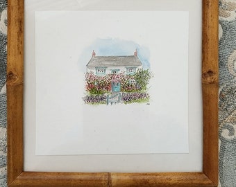 Original Watercolor...English Cottage Painting