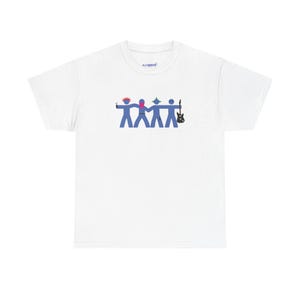 職場の友達「パンクバンド」ミニマルスタイルTシャツ