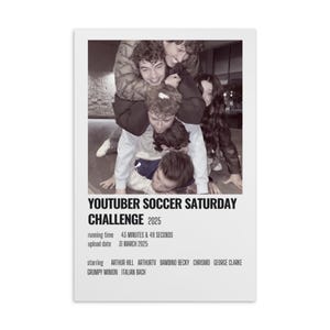 ChrisMD Soccer Saturday YouTube Retro Minimalistic Polaroid Print