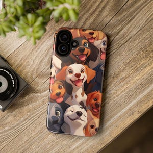 Estuche para teléfono con adorable cachorro: iPhone 16, 15, 14, 13 y Samsung S22, 23, 24, 25 / Envío gratuito