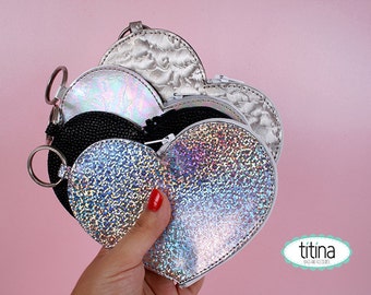 heart coin purse coin pouch zipper pouch change purse