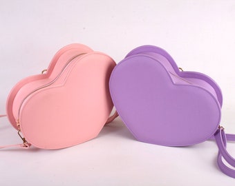 pastel tones heart bag