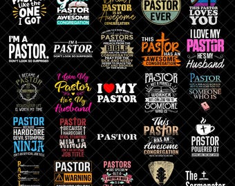 Pastor PNG, Christian Bundle PNG, Religious Png Bundle, Funny Pastor Gift, Pastor Appreciation, Prayer Png, Instant Download