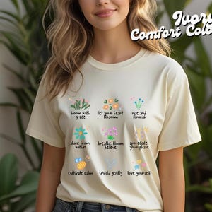 Positive Doodle Floral png, Affirmations png, Flowers png, Inspirational png, Mental Health png, Boho png, Sublimation Design, Chalk Doodles