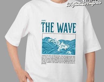 The Wave Surf Shirt PNG, Minimalist Ocean Digital Download for Cricut, Retro Beach Graphic, Summer Sublimation Design, Surf Quote PNG