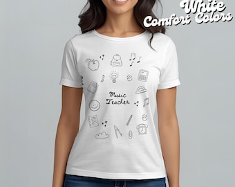 Music Teacher Doodle PNG SVG, Cute Classroom Teacher Sublimation Design, Band Choir Gift Digital Download, Musical Quote T-shirt Graphic