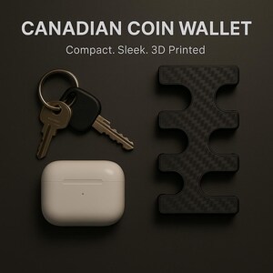 Monedero canadiense: organizador compacto impreso en 3D para loonies y toonies