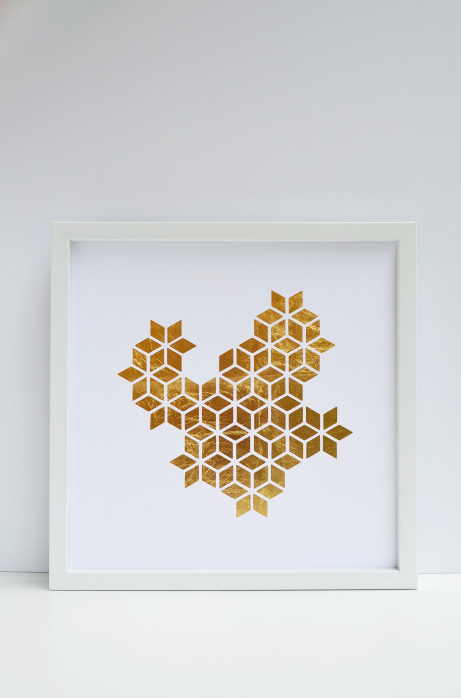 12 x 12 Metallic Gold Geometric Paper Cut-out | Etsy