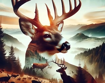 5D Deer Diamond Painting Kit, DIY Animal Art Home Decor