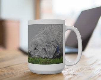 Great Pyrenees Mug-ceramic/ Great Pyrenees lover gifts/ Great Pyrenees art coffee mug/Great Pyrenees Art by K'shia