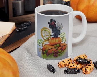 Steampunk cat Mug-ceramic/ steampunk gifts/ steampunk mug/gifts for her/ Steampunk kitty art by K'shia