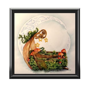 Bibelot souvenir bébé Boîte à bijoux / Cadeaux pour enfants / Boîte à bibelots souvenir bébé fée / Art par K’shia / cadeaux pour bébé / Berceau de bébé fée