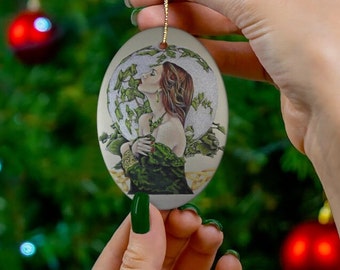Morrigan Celtic art Ceramic Ornaments, Celtic knot art, Goddess fantasy art,
