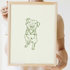 Pet Art Commission Custom Dog Portrait Custom Pet Drawing Custom Pet Portrait Dog Remembrance Gift Badly Drawn Dog Ugly Portrait Dog Gift