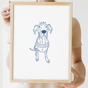 Pet Art Commission Custom Pet Drawing Custom Dog Portrait Custom Pet Portrait  Dog Remembrance Gift Badly Drawn Dog Ugly Portrait Dog Gift
