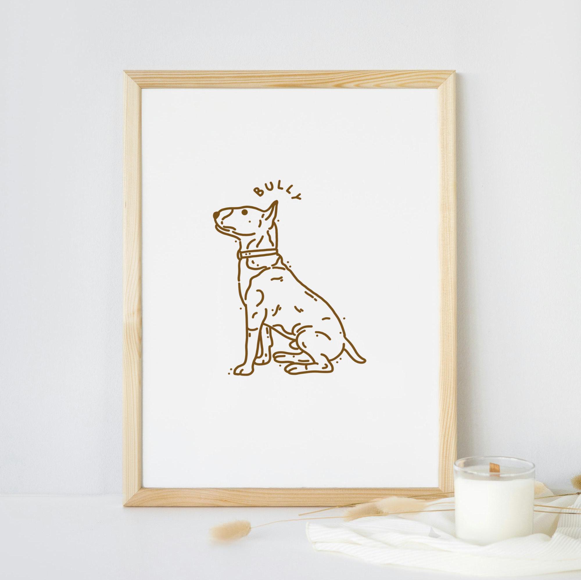 Custom Pet Drawing Hand Drawn Portrait Badly Drawn Dog Pet Art ...