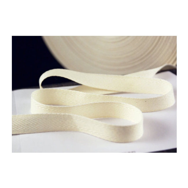 USA Made 3//8 Natural Cotton Twill Tape Multiple Widths Available Light Weight - 72 Yards