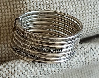 Tuareg ring in solid silver, handmade - size: FR 54/55/56/57/58/59/62/65/66