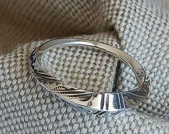 Tuareg ring in solid silver, traditional jewelry, handmade, size FR 60/61