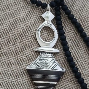 Tuareg necklace in solid silver - Tuareg cross, traditional handmade Tuareg jewelry