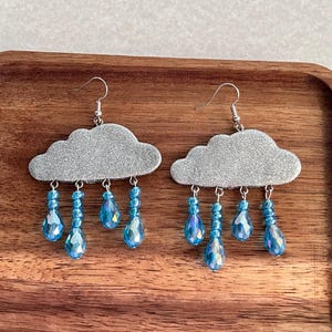 Rain Cloud Earrings | Polymer Clay Earrings