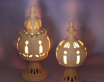 Candle holder, lantern, LED tealight, mood, lamp, terracotta color, oriental, Mediterranean, relaxation, decoration, display case, vacation