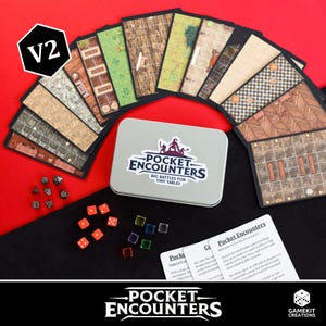 Pocket Encounters: Big Battles for Tiny Tables - Pocket Sized and Travel-Friendly Tabletop RPG Accessory and GM Kit