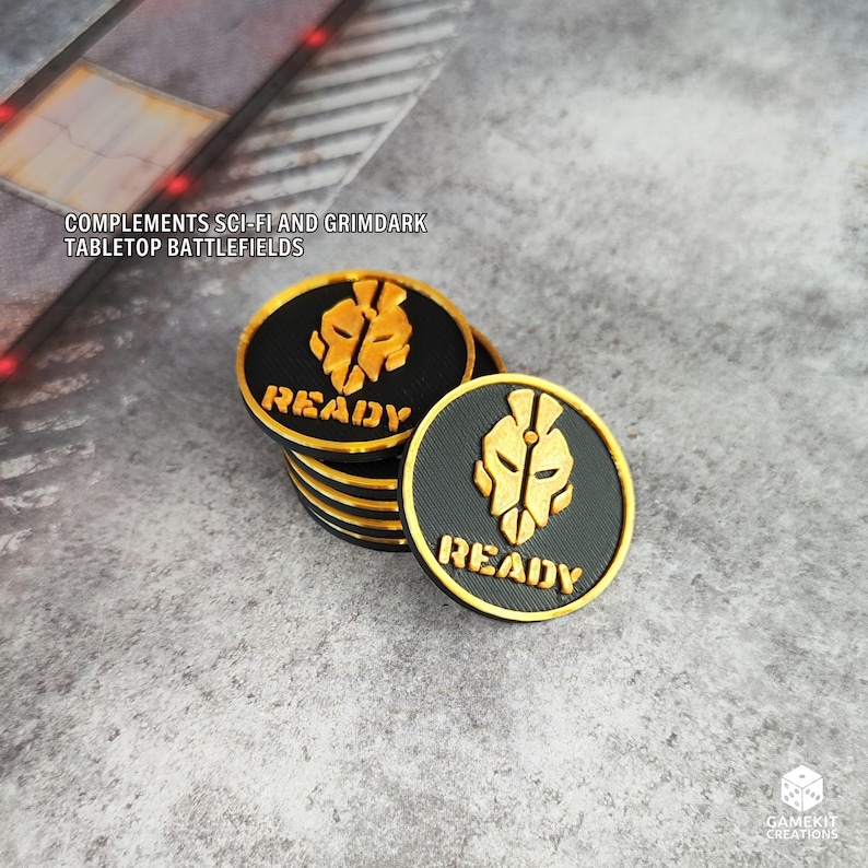 Token Stack Game Golden Guardian Ability Tokens | Ability & Ready Markers | 32mm, 50mm ...