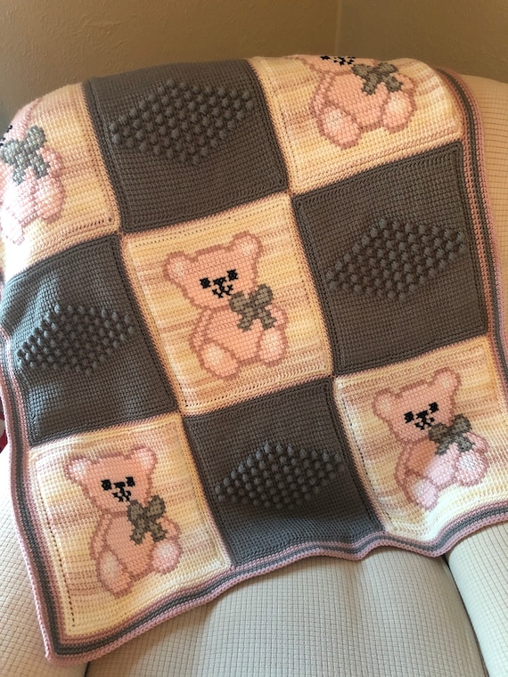 Teddy Bear Baby Blanket Bear Baby Blanket Teddy Bear Etsy