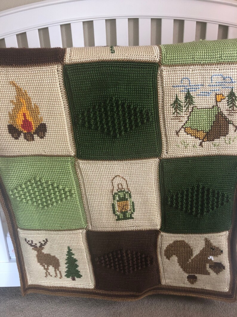 Camping Baby Blanket Camping Blanket Outdoors Baby Blanket Etsy
