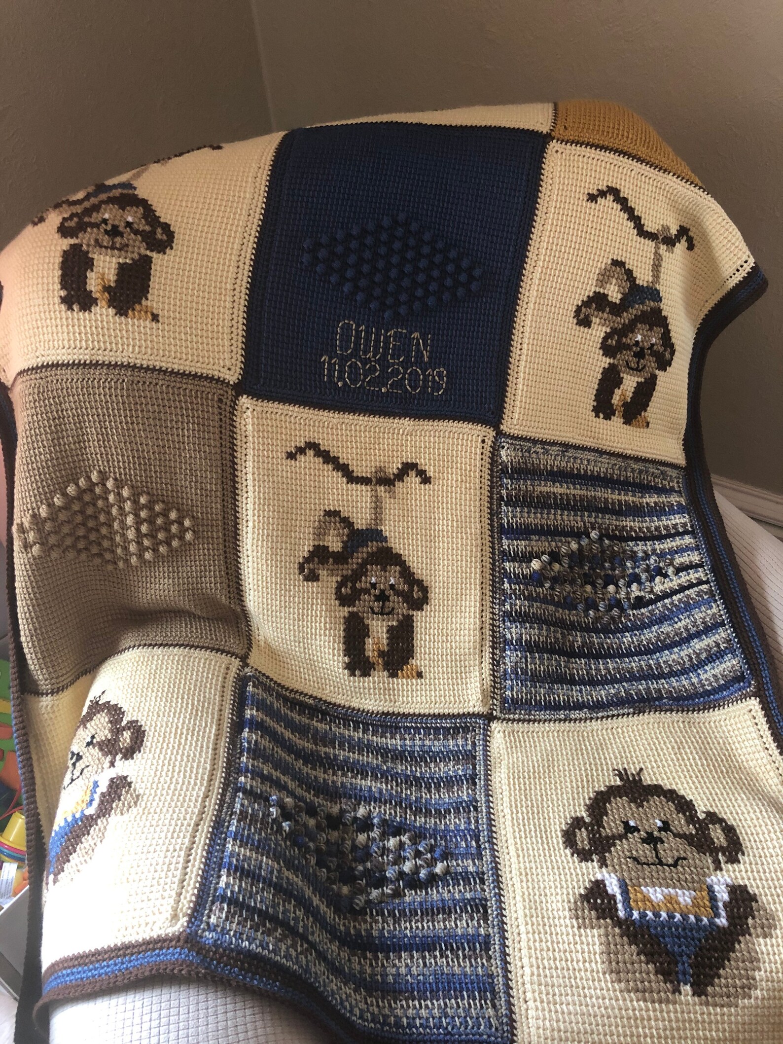 Monkey Baby Blanket Monkey Blanket Monkey Baby Blanket - Etsy